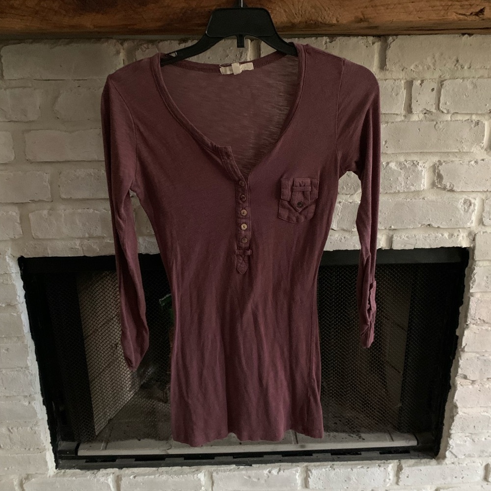 NWOT Anthropologie Henley T Shirt
